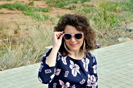 Vestido midi estampado de flores Vestido midi estampado de flores