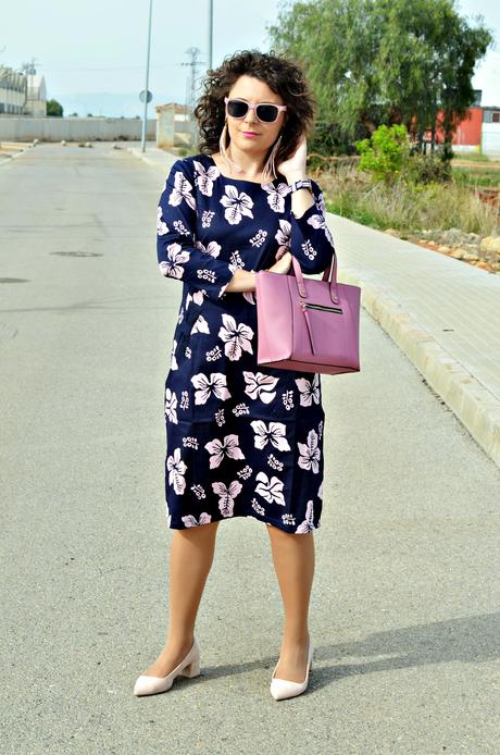 Vestido midi estampado de flores