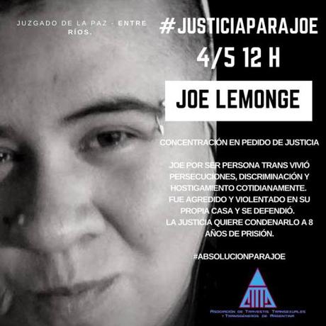 Transfobia en Argentina. Joe Lemonge juzgado por defenderse. Transfobia en Argentina. Joe Lemonge juzgado por defenderse.