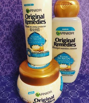 garnierl, original remedies, el poder de lo auténtico, champú exlicir de argan, mascarilla, aceite, 