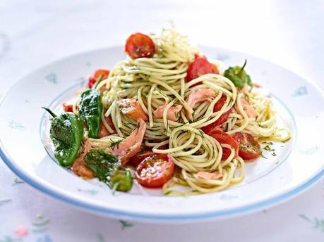 Pierde peso con la Luna pimientos salmon y pasta