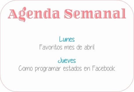 Agenda Semanal 30/04 - 6/05