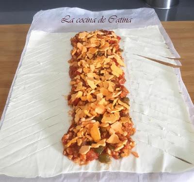 Trenza de pollo con verduras Trenza de pollo con verduras