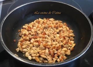 Trenza de pollo con verduras Trenza de pollo con verduras