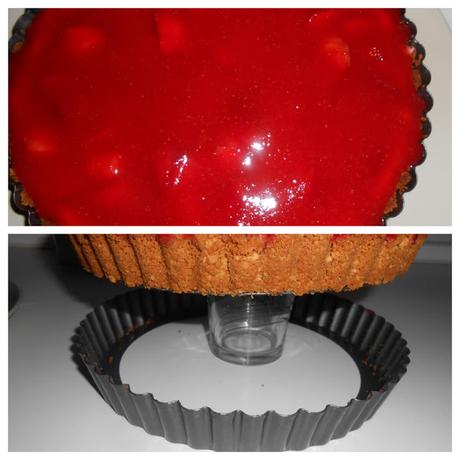 Tarta de queso y fresas