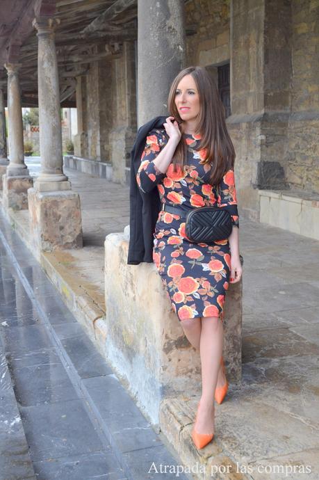 ORANGE FLOWER DRESS