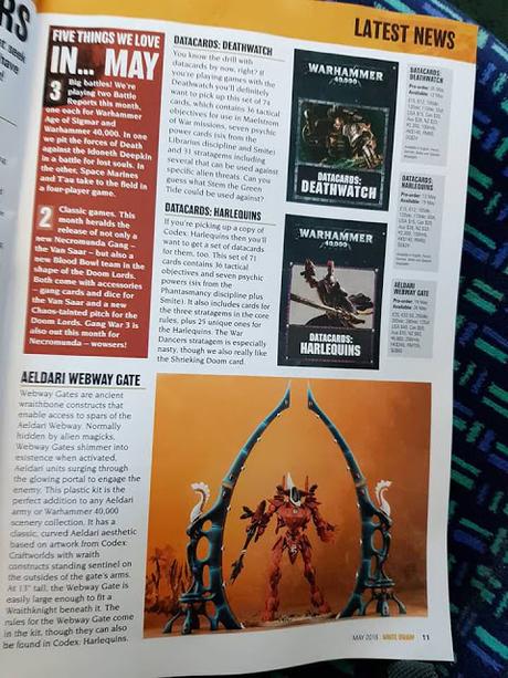 Fotos completas de los precios de lanzamientos de W40K para Mayo