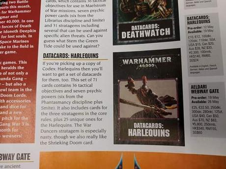 Precio del portal Eldar y codex Arlequines filtrados