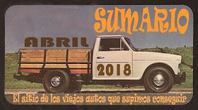 Sumario de abril de 2018
