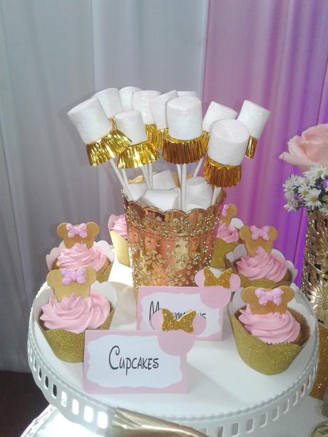 👶 🎈 🍰 🍭 FIESTA INFANTIL MINNIE GOLD 👶 🎈 🍰 🍭