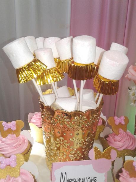 👶 🎈 🍰 🍭 FIESTA INFANTIL MINNIE GOLD 👶 🎈 🍰 🍭