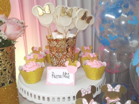 👶 🎈 🍰 🍭 FIESTA INFANTIL MINNIE GOLD 👶 🎈 🍰 🍭