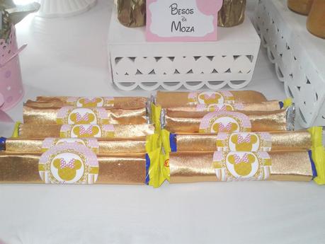 👶 🎈 🍰 🍭 FIESTA INFANTIL MINNIE GOLD 👶 🎈 🍰 🍭