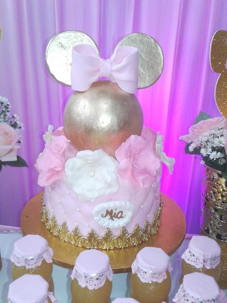 👶 🎈 🍰 🍭 FIESTA INFANTIL MINNIE GOLD 👶 🎈 🍰 🍭