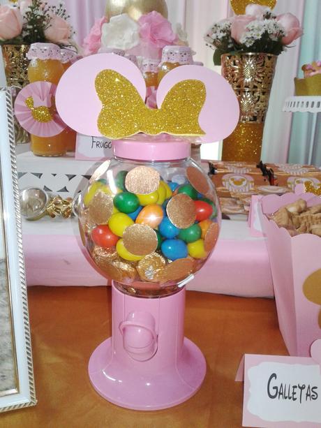 👶 🎈 🍰 🍭 FIESTA INFANTIL MINNIE GOLD 👶 🎈 🍰 🍭