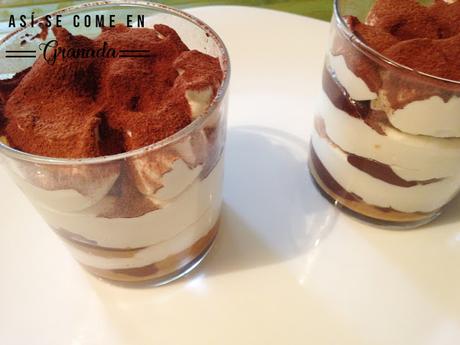 Tiramisú con chocolate y canela