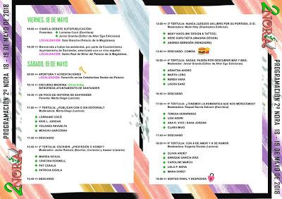 Programa ponencias II Evento NORA Santander