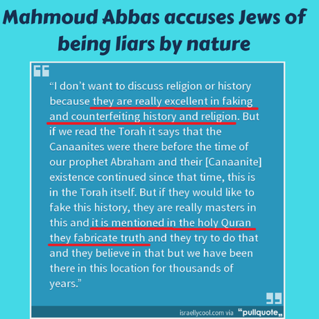 Despreciables declaraciones del antisemita Abbas.