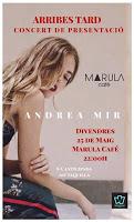 Concierto de Andrea Mir presentará su disco en Marula Café