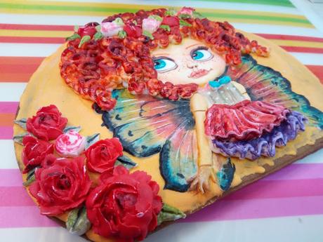 GALLETA DECORADA- MUÑECA MARIPOSA