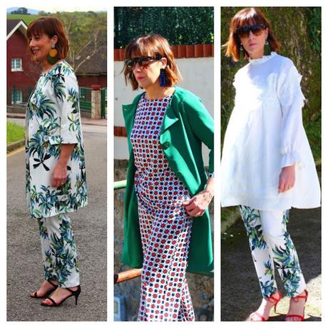 MIS LOOKS - ABRIGO VERDE Y PANTALÓN FLORES