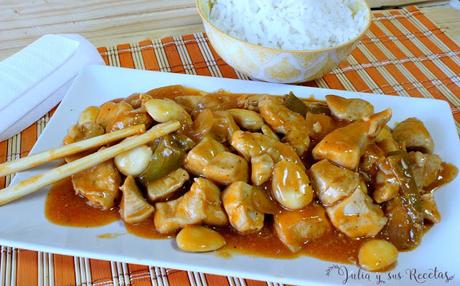 RECETA -  Pollo con almendras chino