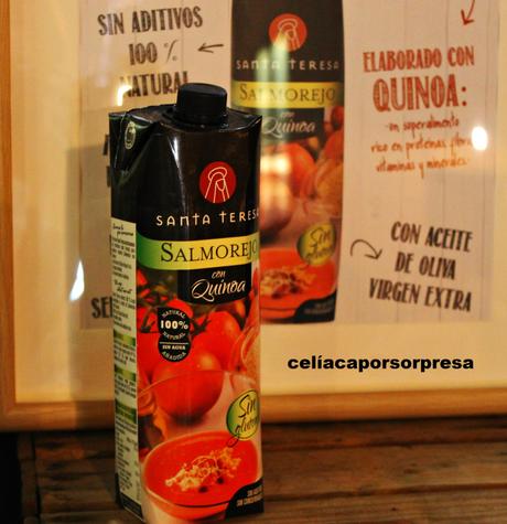 NUEVOS PRODUCTOS, SALMOREJO CON QUINOA Y BECHAMEL CON QUINOA DE SANTA TERESA GOURMET SIN GLUTEN