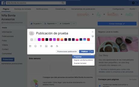 Como programar estados en la fan page de Facebook Como programar estados en la fan page de Facebook
