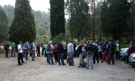 Recepción de los senderistas participantes.