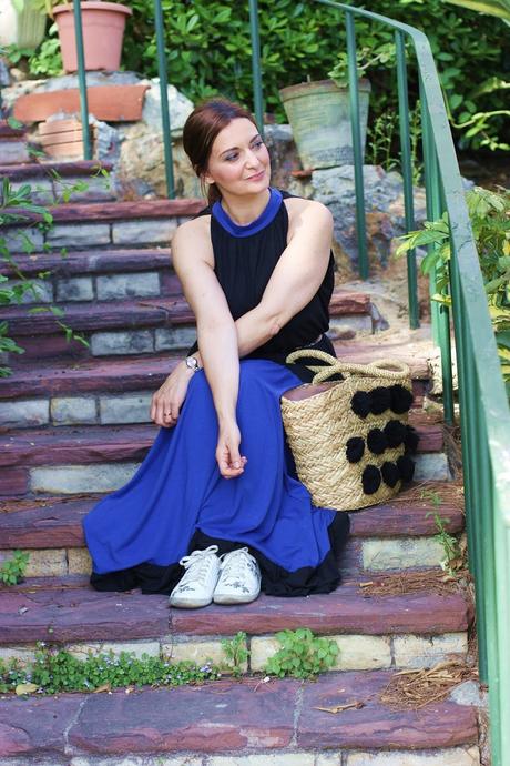 Vestido largo bicolor Vestido largo bicolor