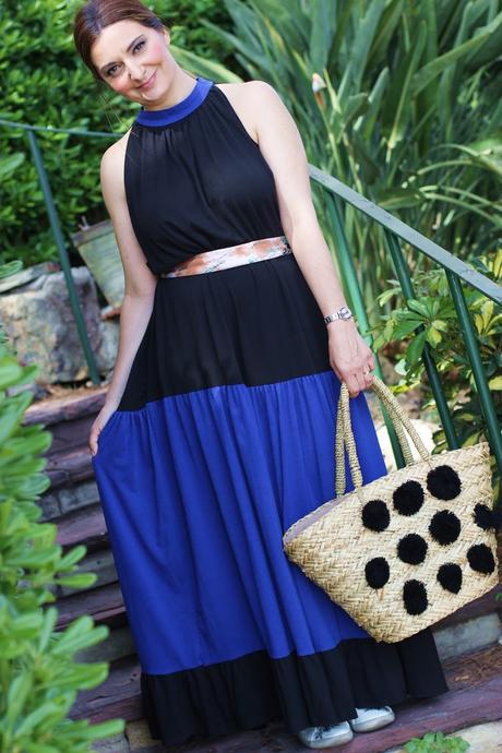 Vestido largo bicolor Vestido largo bicolor