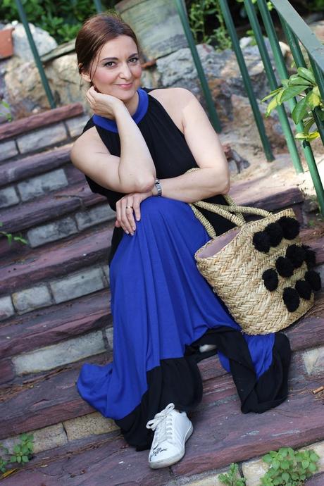 Vestido largo bicolor Vestido largo bicolor