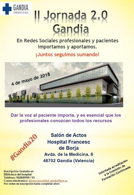 En redes sociales profesionales y pacientes importamos y aportamos. ¡Juntos seguimos sumando! #Gandia20