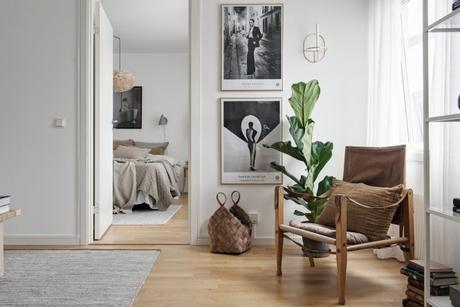 planta abierta mini pisos decoración interiores nórdicos estilo nórdico escandinavo distribución diáfana decoración minipisos cocina pequeña nordica   