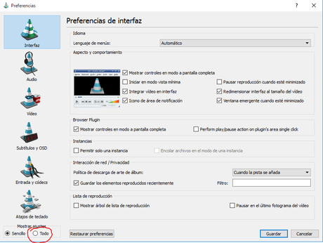 Configuración Acestream