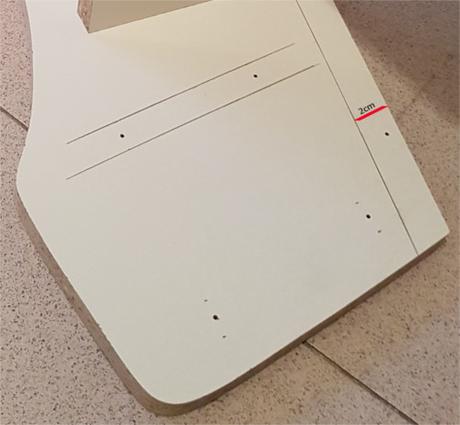 2cm para parte trasera Bartop 2cm trasera