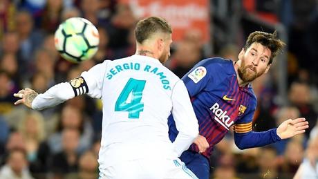 Sergio Ramos y Lionel Messi, dos de los protagonistas en el clÃ¡sico del Camp Nou. (AFP)