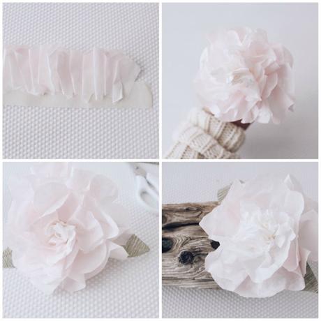 Centro de mesa handmade con papel y madera a la deriva Centro de mesa handmade con papel y madera a la deriva