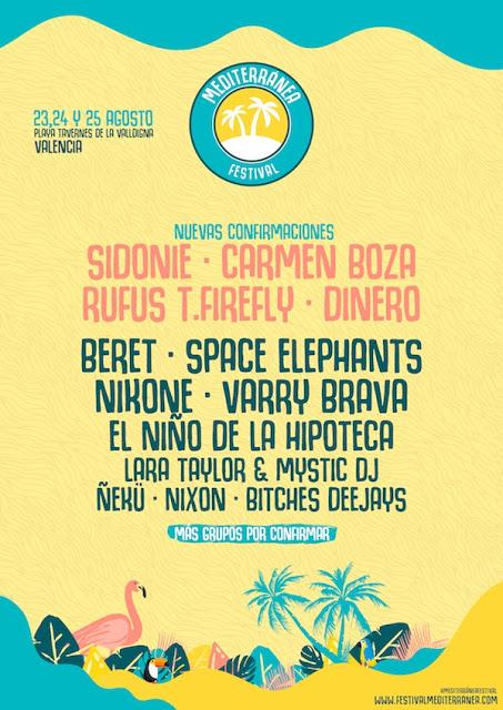 Mediterránea Festival 2018: Sidonie, Carmen Boza, Rufus T. Firefly, Dinero...