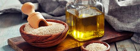 Aceites vegetales como el de sésamo
