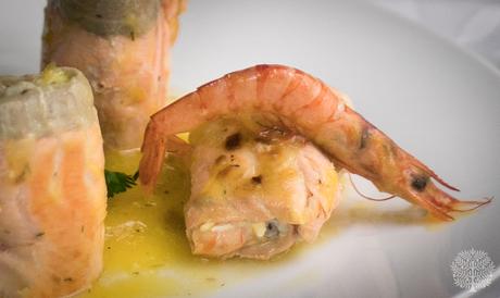 Popietas de salmón en salsa de naranja