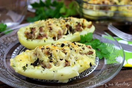 RECETA - PATATAS RELLENAS DE CARNE GRATINADAS