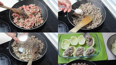 RECETA - PATATAS RELLENAS DE CARNE GRATINADAS