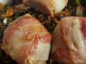 Cebollas asadas, rellenas carne queso