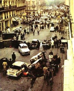 Barrio Latino tras los incidentes del mayo del 68.