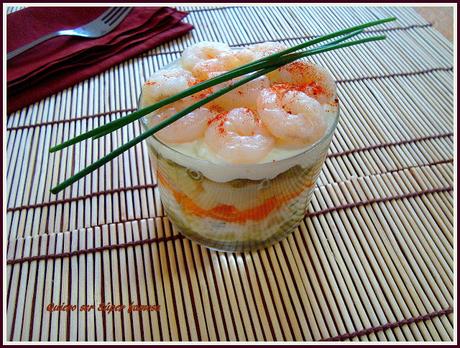 Ensaladilla con gambas y surimi