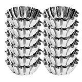 Menax - Flanero Individual Rizado en Aluminio - Set de 12 - Diámetro 8 cm