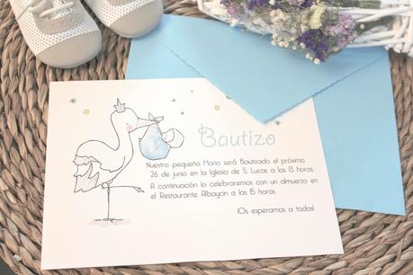 Tiernas Invitaciones de Bautizo