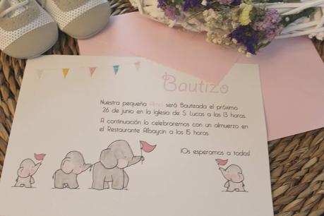 Tiernas Invitaciones de Bautizo