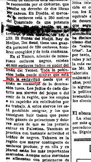 El tradicional “buen trato” dado por los musulmanes a los judíos se llama esclavitud.